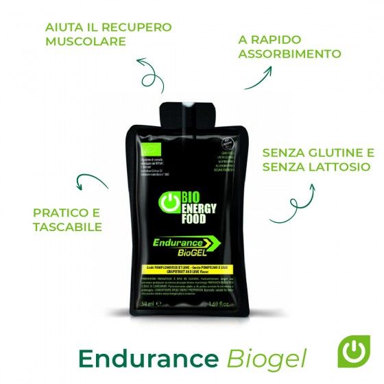 Organic grapefruit and lime endurance gel for muscle recovery