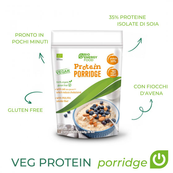 Porridge proteico vegano bio - 225g