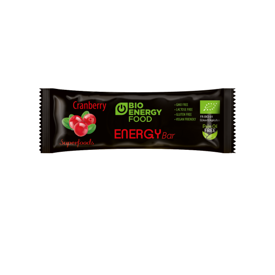 Barretta energetica cranberry biologica (35g)