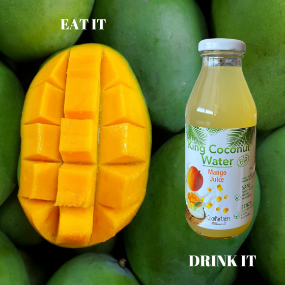 Eau de coco KING biologique et jus de mangue  (350ml)